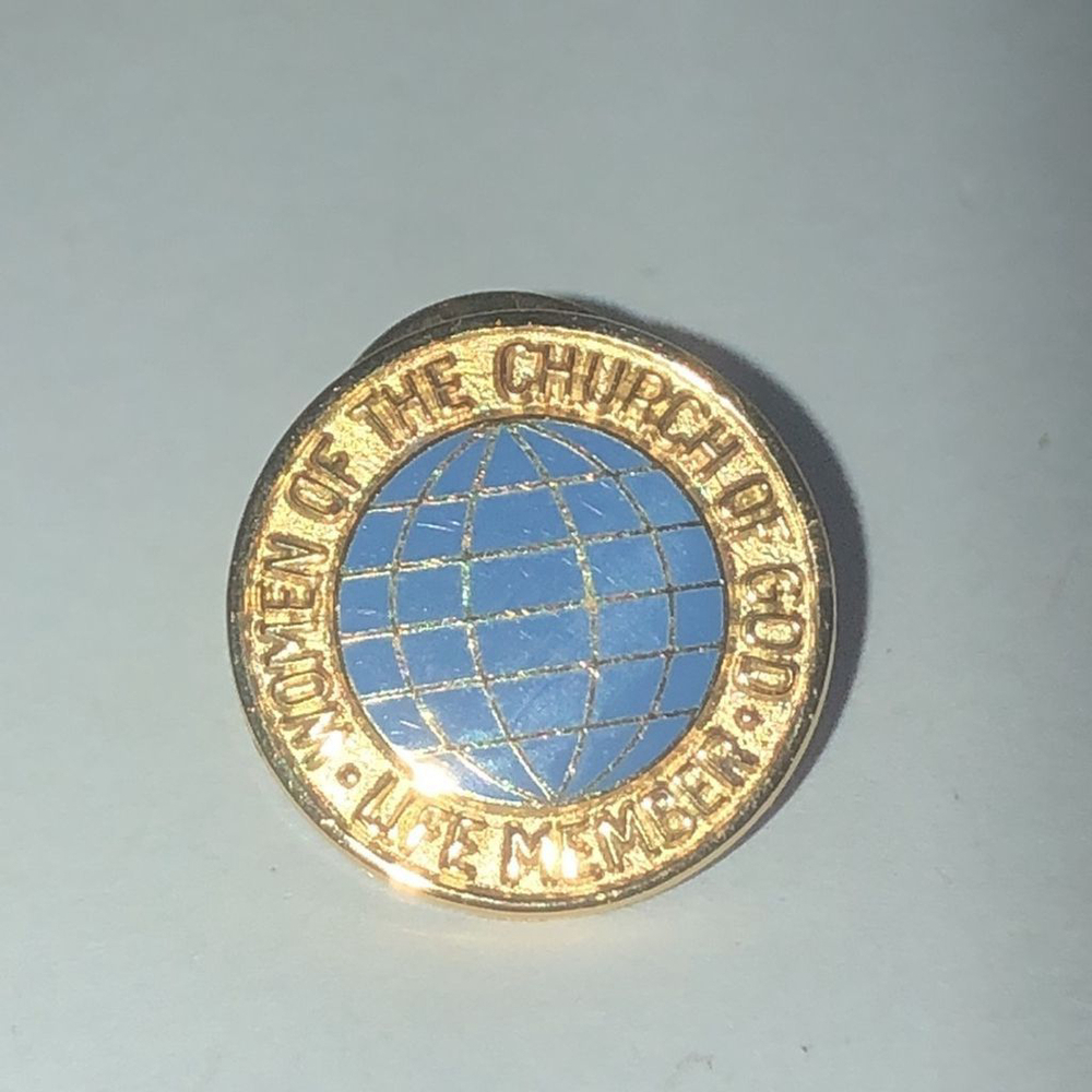 Terryberry 24K GP Gold Plated Women Of The Church Of God Life Member Pin - Picture 3 of 7